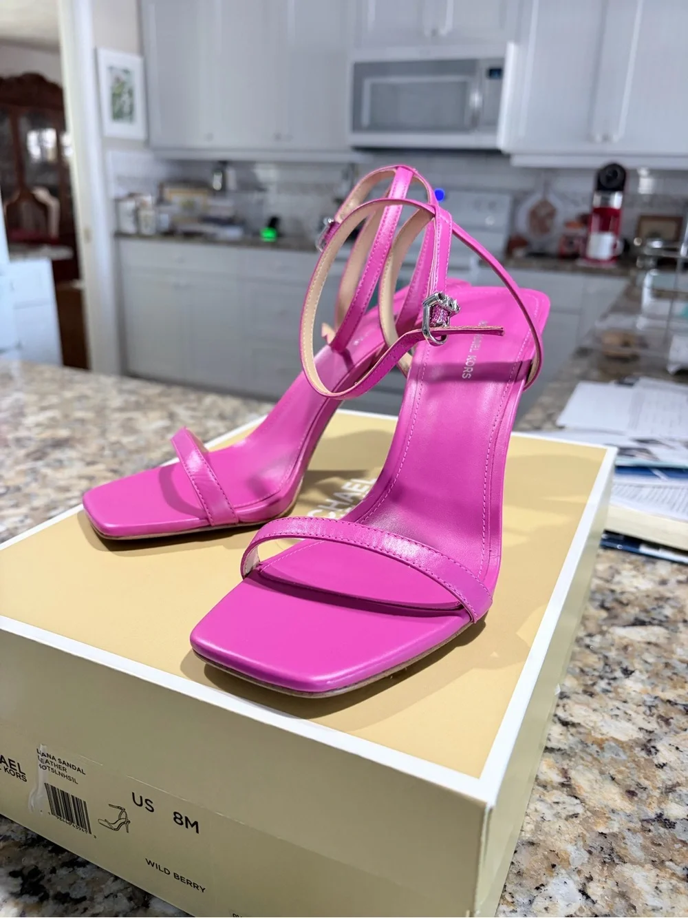 Michael Kors Liana Leather Sandal Wild Berry in